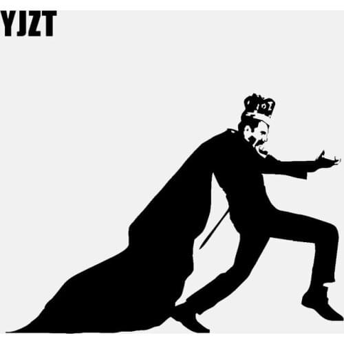 YJZT 20CM*14.2CM Freddie Mercury Queen Rock Car Sticker Decal Vinyl Decor Black/Silver C3-0572