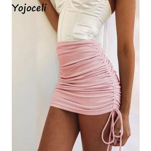 Женские плиссированные юбки Yojoceli China At AliExpress