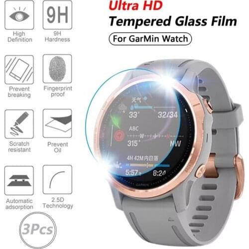 HD 0.26mm Tempered Glass Film For Garmin Fenix 3 HR Screen Protetor For Garmin Fenix 5 5s 5X Plus Watch Screen Film Accessories