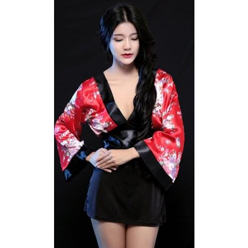 Lingerie Women Sexy Lingerie Babydoll Sleepwear Dress Satin Lace Kimono Intimate Sleepwear Underwear