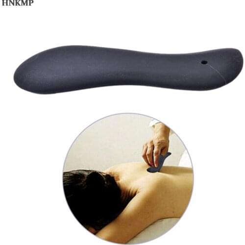 1Pcs Black Natural Bian Stone Gua Sha Plate Massage Scrape Therapy Health Cure Tool Face Body Cosmetics