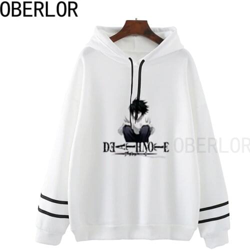 2020 Anime Death Note Unisex Tops Casual Streetwear Stranger Things Off White Autumn Hoodies Women Hip Hop Harajuku Cool Sweater