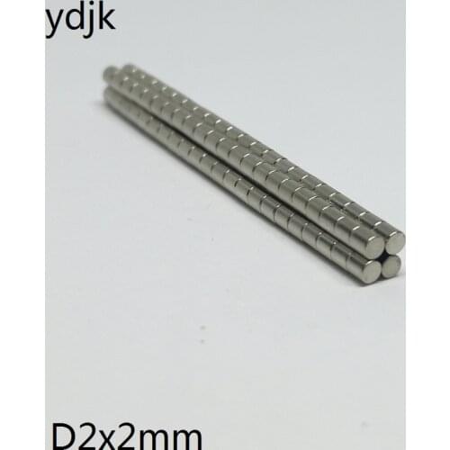 500PCS/LOT disc magnet 2*2 N35 strong NdFeB Rare earth permanent magnet 2x2 neodymium magnet 2 x 2 for speaker