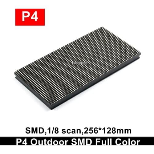 64x32 Pixels RGB P4 LED Module Outdoor,P4 Outdoor SMD Full Color Large Advertising TV Display Module(P3.91 P5 P6 have stock)