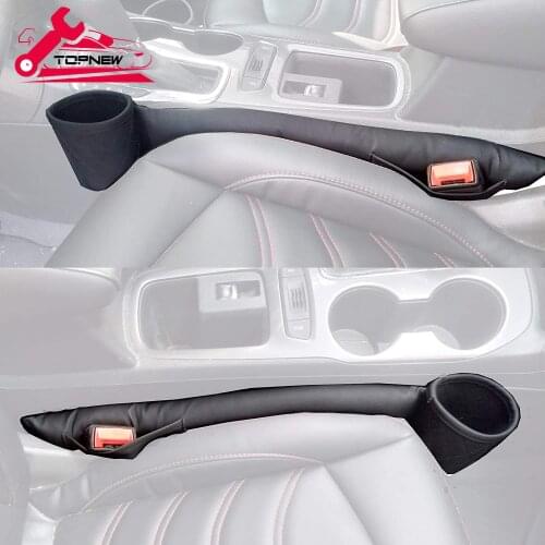 Car Seat Gap Filler Pad PU Leather Console Side Pocket Organizer for Cellphone Wallet Coin Key