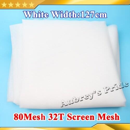 Free Shipping 1.27Meters Yards 80M(32T) Count Silk Net Stencil Polyester Silk Screen Printing Mesh Width