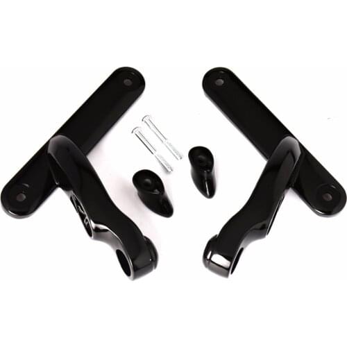 Gloss Black Auxiliary Lighting Brackets Kit For Harley Street Glide Road King FLHR FLHX 2006-2013 14 15 16 Models
