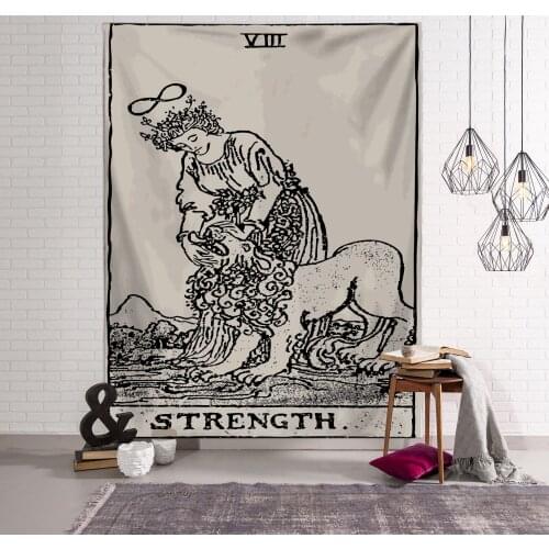 Large Retro Style Picture Religious Tarot Card Print Hanging Tapestry Wall Decor Art Bed Living Room Decoration Party