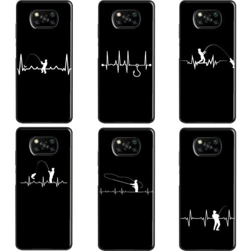 Fishing Heartbeat Case For Xiaomi Mi 11 Pro 10T Mi Note 10 Lite 11 Ultra Phone Cover For POCO X3 Pro M3 F3