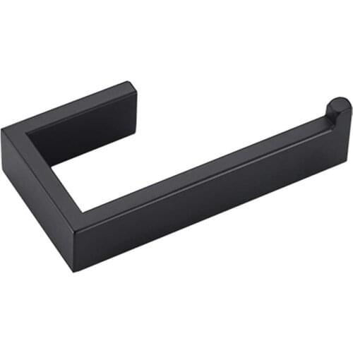 Black Toilet Paper Holder Wall Mounted SUS 304 Stainless Steel Bathroom Rust Proof Toilet Tissue Holder Wall Mounted