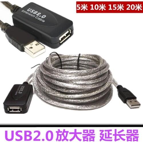 Dhl or fedex 100pcs 5M 10M 15M 20M USB 2.0 Extension Cable Usb Extender Miner for Mini USB Connector Burning Goods