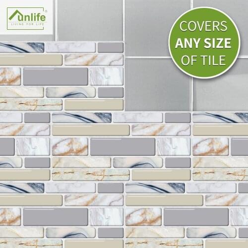 Funlife®Warm Marble Wall sticker Wallpaper Decorative Removable Peel & Stick Eco-friendly pvc Bathroom Kitchen Backsplash Floor