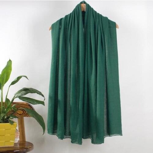 Hot Sale Red Lady Cotton Scarves Shawls Women Solid Color Hijab Cape Stylish Brand Tippet Long Warm Muffler Chal 011101