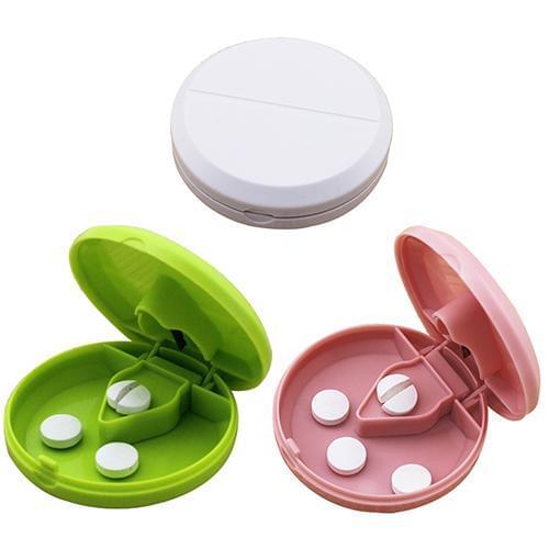 Joylife Pill Half Quarter Splitter Storage Compartment Box Tablet Cutter Holder Pill Case Pill Box Container