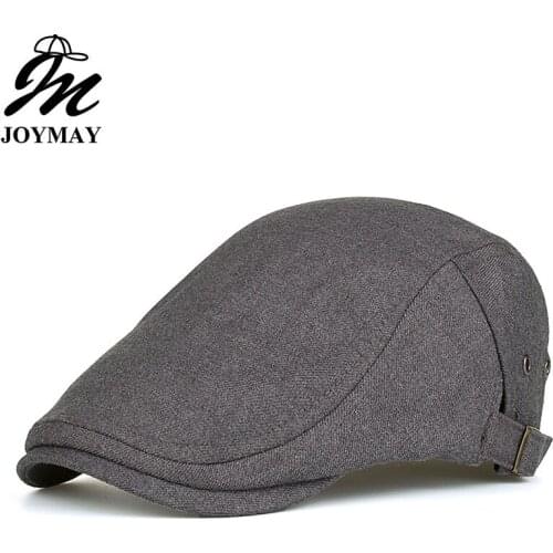 JOYMAY 2018 New Arrival Spring Autumn Berets Caps High quality Man Casual Solid color Peaked Cap Newsboy Hats Casquette Cap Y041