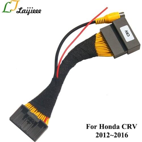 32 Pin Interface Adapter Cable For Honda CRV CR-V 2012 2013 2014 2015 2016 / RCA Input Rear View Camera Into Car Original Video