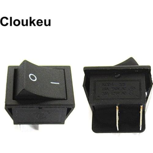 KCD4 Black 4Pin/2File Power button Rocker Switch 16A250V 20A125V 31x25MM