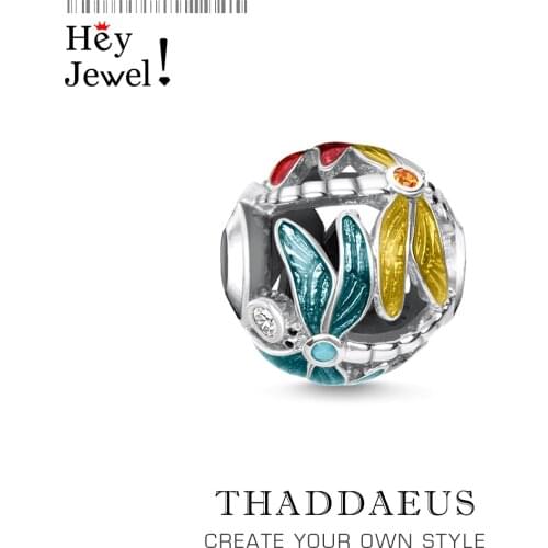 Colorful Dragonfly Beads Fits Bracelet Europe Necklace 925 Sterling Silver Karma Charms European Jewelry Accessories For Women