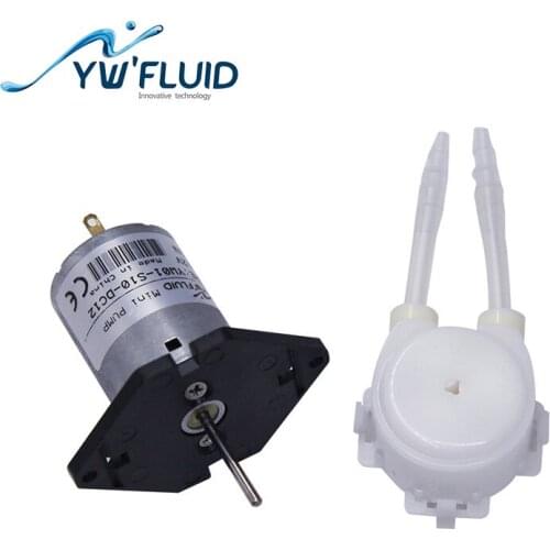 YWfluid high quality 12v/24v Mini peristaltic pump with dc motor used for Hydroponic culture