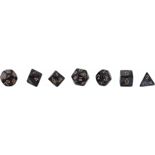 7Pcs KTV Party Multicolor Polyhedral Numbers Dice Table Board Game Supply Gift