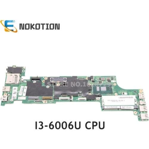 NOKOTION BX260 NM-A531 FRU 00UP204 00UP216 Mainboard For Lenovo ThinkPad X260 Laptop motherboard I3-6006U CPU