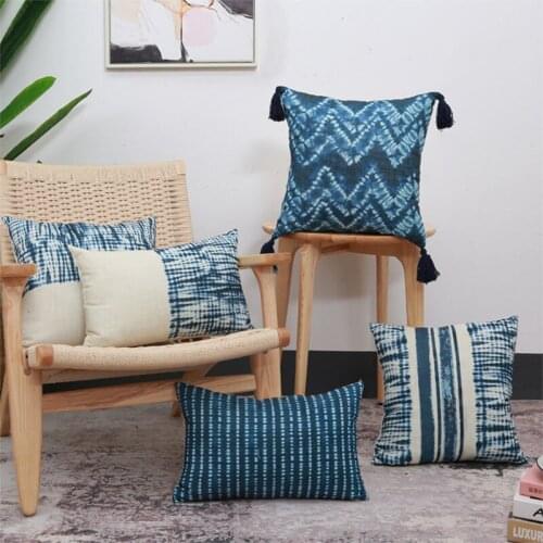 Nordic Linen Cotton Print Throw Cushion CoverPillowcover Living Room Sofa Outdoors Home Pillowcase 40847