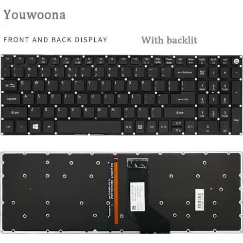 New Original Laptop Keyboard For ACER E15 E5-573G 582P 772G 532G 522G 573T 557U 752G