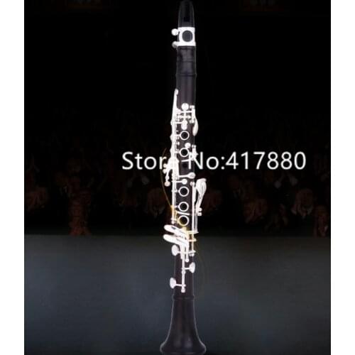 New Arrival 17 Keys E Tune Clarinet Ebony Wood Sliver Keys International musical instrument with Case Free Shipping