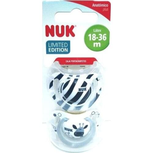 NUK - CHUPETE BABY SAFARI LATEX 2 UNIDADES (18-36 MESES)