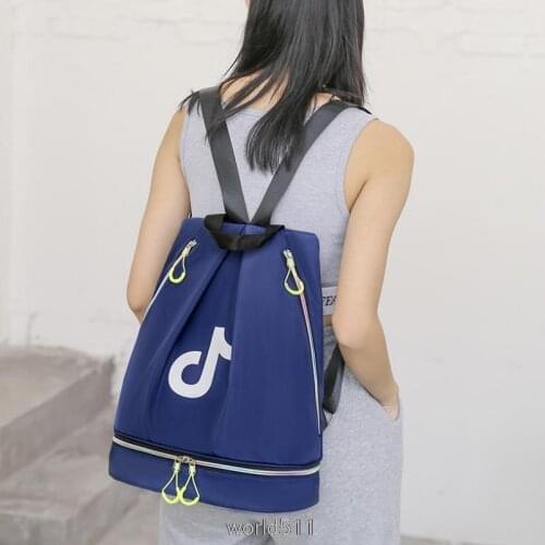 Tik Tok Casual Nylon Waterproof Backpack Women Capacity Schoolbags Casual Solid Color Travel Laptop Backpack Teen Girls Bookbags