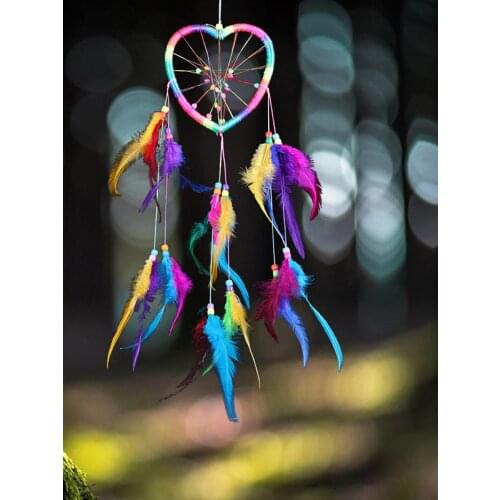 Handmade Dream Catchers Traditional Dream Catchers Home Decoration Ornaments Colorful Feather