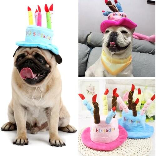 Pet Dog Birthday Hats Caps Funny Puppy Cat Headwear Cute Pets Hat Accessories for Small Dogs Chihuahua Pug Bulldog Pets Supplies