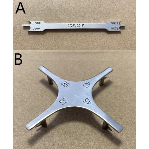 Dental SS Orthodontic Instruments Brackets Measuring Locator Gauge 2.0-3.5mm/3.5-5.0mm