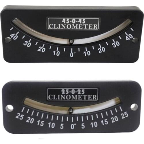 Slope Angle Meter Protractor Tilt Level Meter Gauge 25-0-25 Clinometer 45-0-45 Glass Tube Inclinometer Outdoor Riding