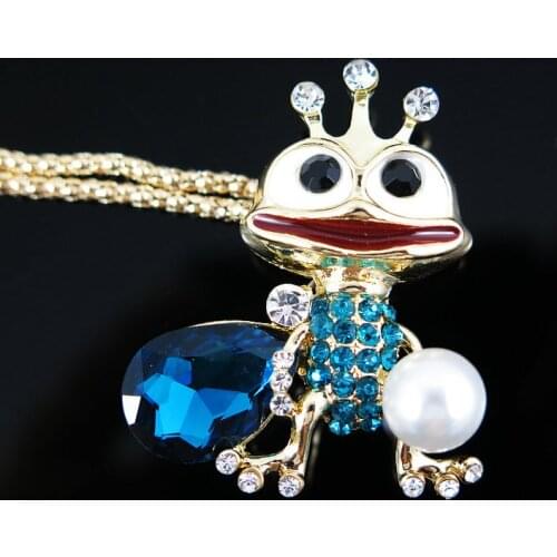 TianBo Ant prince jewelry Autumn accessories popular hip enamel crystal butterfly pendant long necklace Sweater Chain women