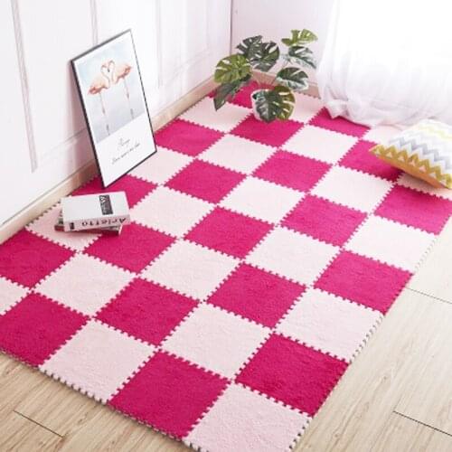 10Pcs/Lot Childrens Mat Puzzle Soft Plush Baby Play Mat Toys Eva Foam Kids Developing Rug Safe Interlock Floor Playmat 30*30 CM