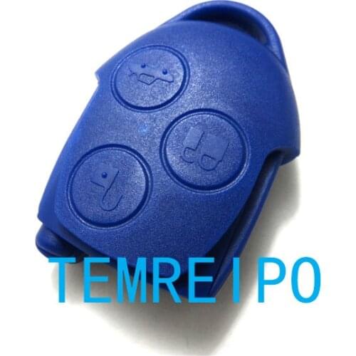10pcs/lot Replacement remote control key case shell for ford mondeo focus 3 button car key no chip inside fob