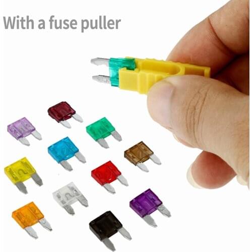 150Pcs Mini Car Fuses With Box Clip Assortment 2A/3A/5A/7.5A/10A/15A/20A/25A/30A/35A/40A Auto Micro Blade Type Fuse Set Truck