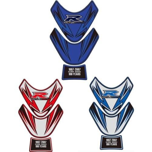 Motorcycle 3D Fuel Tank Pad Protective Stickers Decals For Suzuki GSXR 600 750 2007