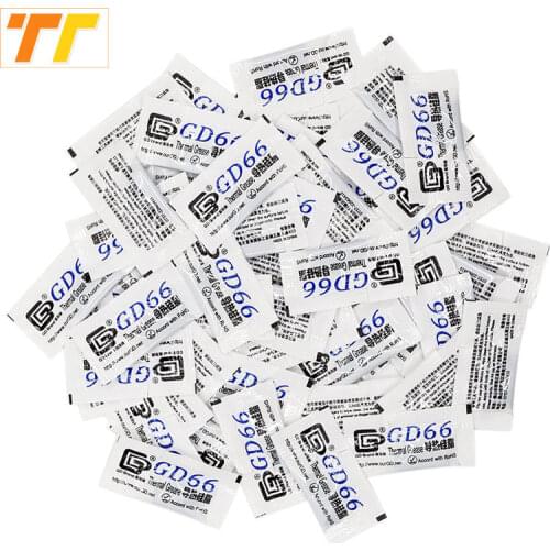 50pcs GD66 Thermal Conductive Grease Paste Silicone Plaster For LED Chip Heatsink Compound 50 Pieces Grams High Performance Gray