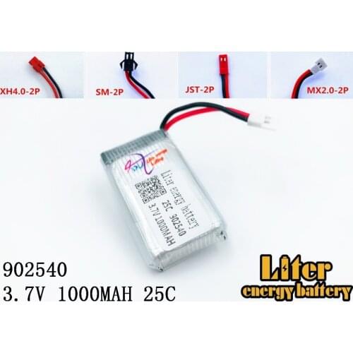 3.7V 1000mAh Battry For Syma X5C X5SC X5SW M68 X5HC X5HW X400 X800 four-axis Model aircraft 3.7V Lipo battery 902540