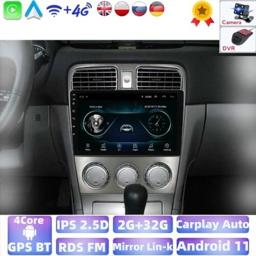 9" 2 Din Android System Car Radio Multimedia Player For Subaru Forester 2004 2005 2006 2007 2008 Navigation GPS 2G+32G WiFi BT