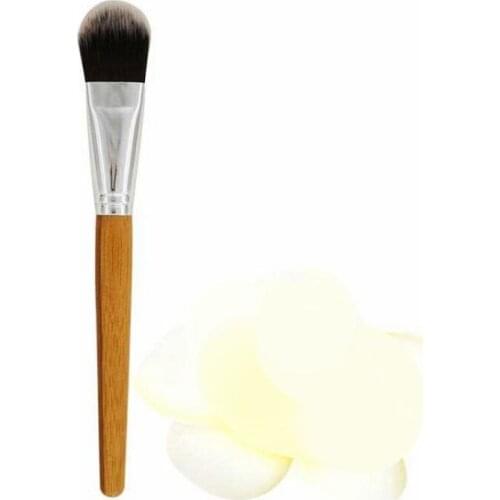 Bamboo handle synthetic hair aluminum collarBB foundation mask cosmetic brush in make up