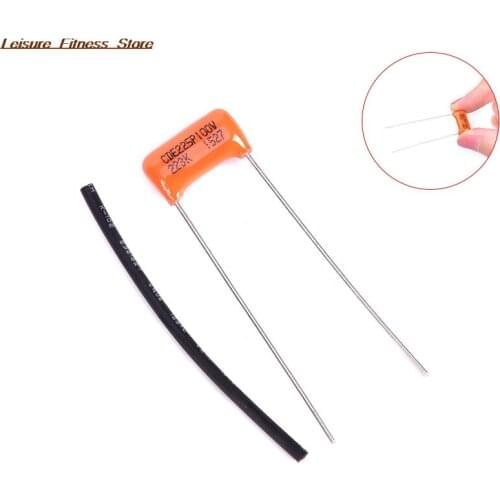1pc Bass Cap Guitar Capacitors Bass Guitar Bass Tone Capacitors 0.022UF 100V For Electric Guitar Capacitors Sprague Orange Drop