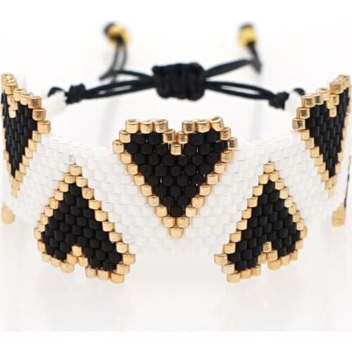Go2Boho Miyuki Bracelet for Women Accesorios Heart Pattern Pulseras Mujer Moda 2021 Bracelets Hand Making Jewelry Couples Gift
