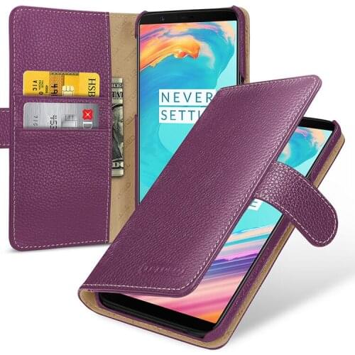One plus 5T Case Oneplus 5T Cover 6.01" Genuine Leather Case Card Pocket Wallet Bag Protection Flip Fundas Skin +Retail Package