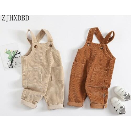 Hot Kids Overalls Harem Pants Girls Pocket Boys Overalls Toddler Girls Jumpsuits Boy Jumpsuits Baby Overall Children Clothing