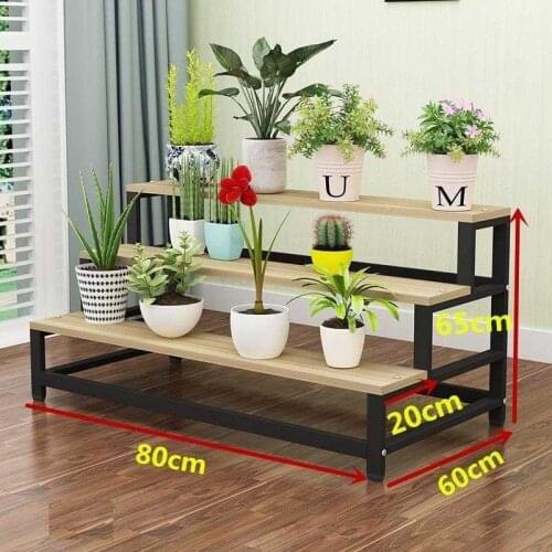 Etagere Plante Rak Bunga Wood Garden Shelves For Plant Suporte Flores Balcony Dekoration Shelf Outdoor Flower Stand