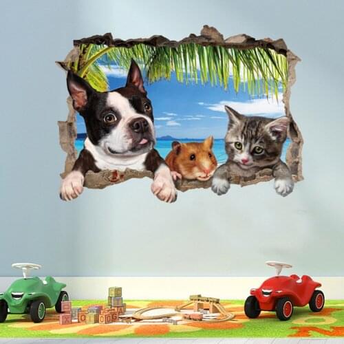 Наклейки с животными на стену HELLOYOUNG China At AliExpress