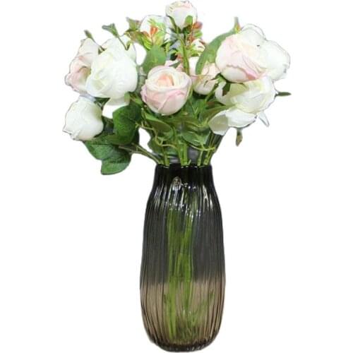 7Pcs Fake Long Stem Rose (3 Heads/Piece) 30" Length Simulation Princess Roses for Wedding Home Decorative Artificial Flowers